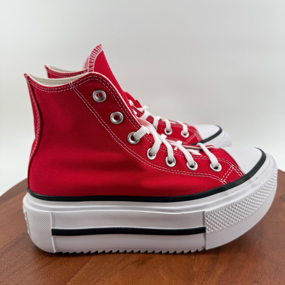 Converse CTAS Lift Double Stack Hi Sneakers‎ Red Platform A15542C Men 5/Women 7